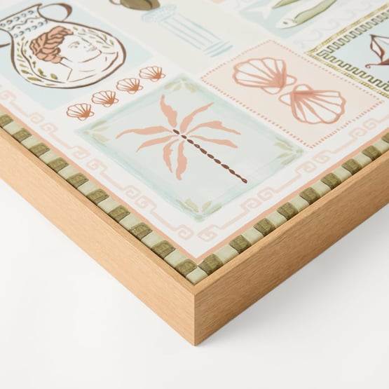 Kora Artefact Blue & Natural Square Canvas