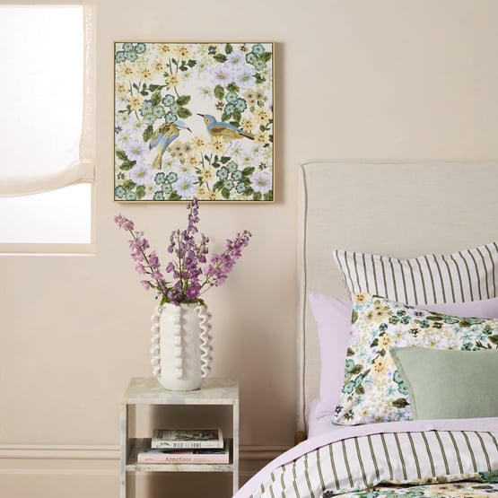 Embrosia Zoey Lilac & Sage Floral Square Canvas