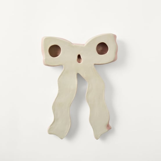 Coco Pink Bow Ceramic Wall Décor