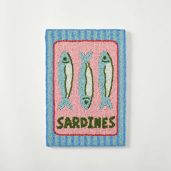 Sardines Pink Beaded Wall Art