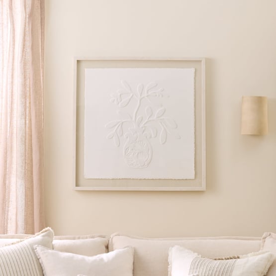 Impressa Tree White Square Paper Wall Art
