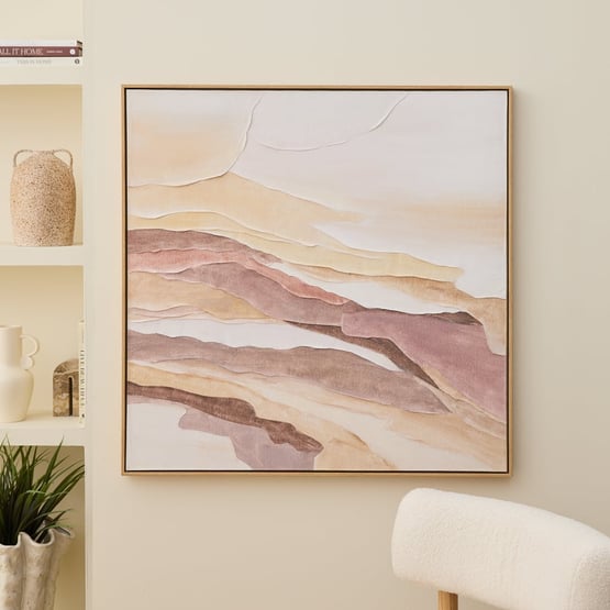 Vista Ripple Natural Square Wall Art