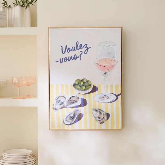 Kitchen Voulez-vous Natural & Yellow Portrait Canvas