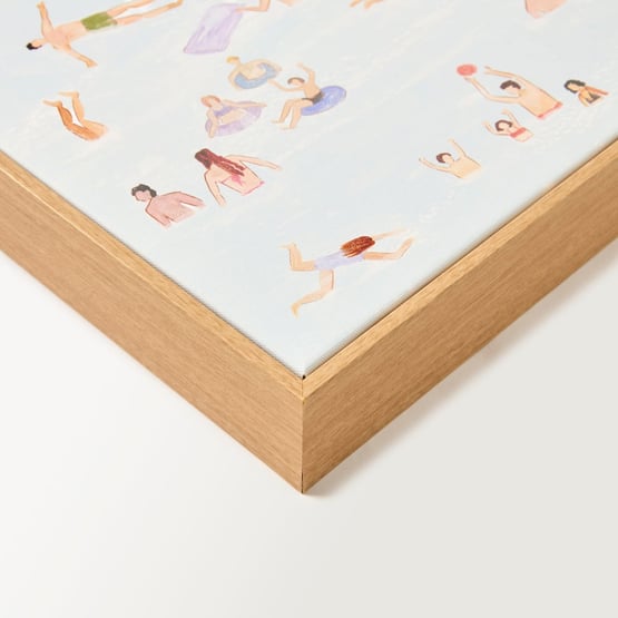 Sol & Sea Blue Swimmers Square Canvas
