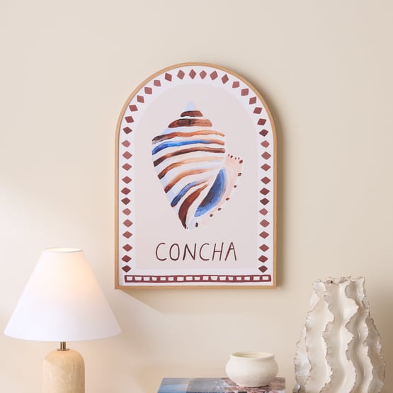 Seaside Concha Brown & Natural Arch Wall Art 