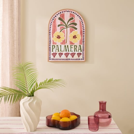 Sardinia Pink & Blue Palmera Arch Wall Art
