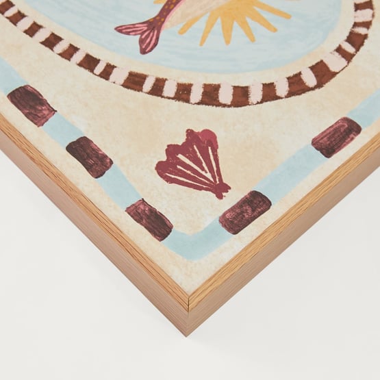 Sardinia Brown & Blue Sardines Arch Wall Art