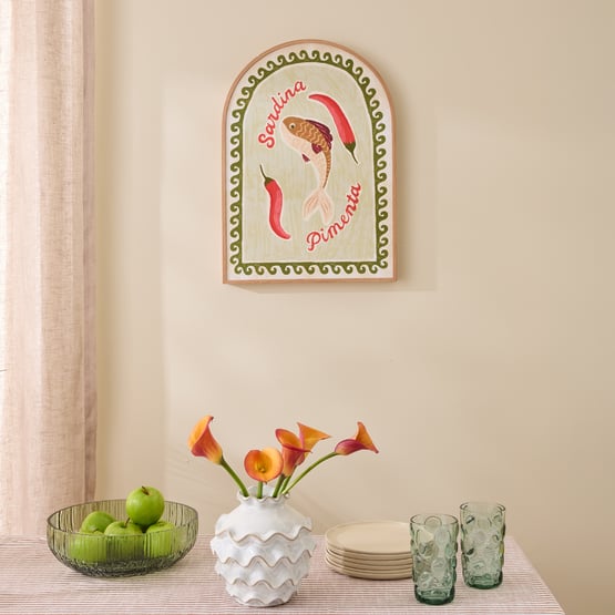 Sardinia Green & Red Pimenta Arch Wall Art