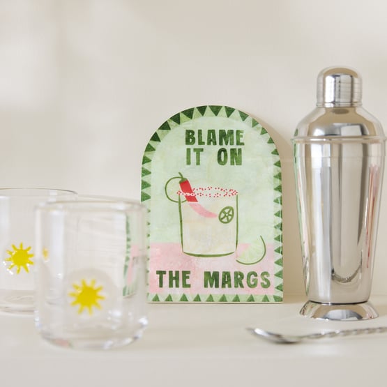 Blame It On The Margs Green Capiz Wall Art 