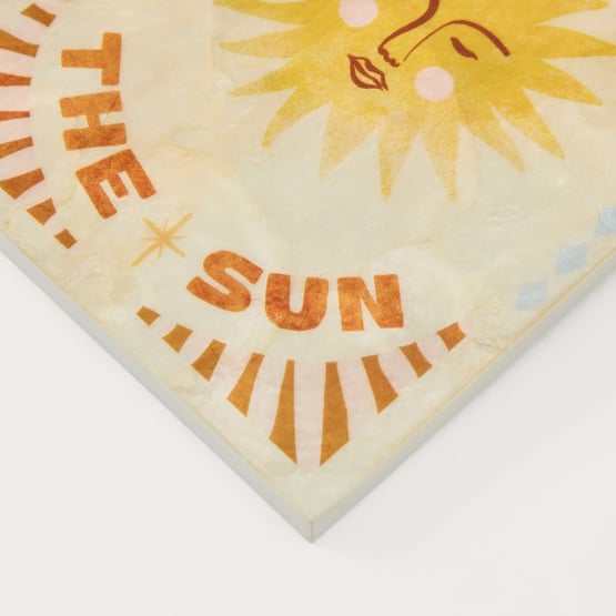 Here Comes The Sun Yellow Capiz Wall Art 