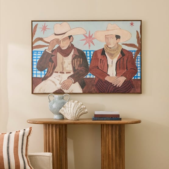 Ranch Blue & Brown Outback Duo Canvas