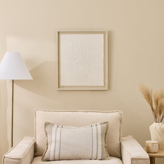 Impressa White Solara Vase Paper Wall Art