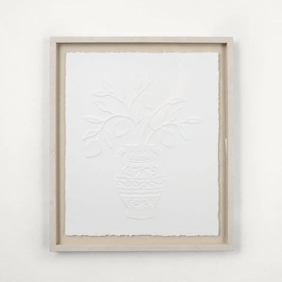 Impressa White Solara Vase Paper Wall Art