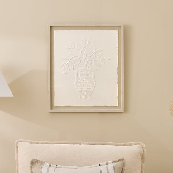Impressa White Solara Vase Paper Wall Art