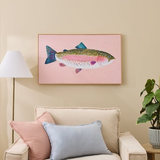 Marine Pink Rainbow Trout Canvas