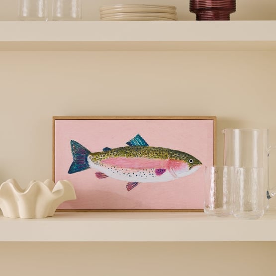 Marine Pink Rainbow Trout Canvas