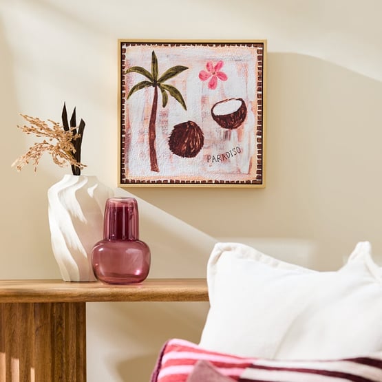 Solara Coconut Pink & Chocolate Canvas