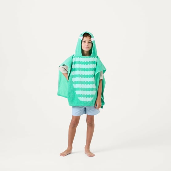 Trip Green T-Rex Hooded Character Beach Towel