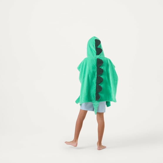 Trip Green T-Rex Hooded Character Beach Towel