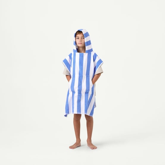 Blue Stripe Hooded Beach Towel