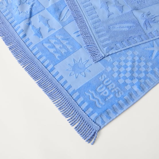 High-Low Blue Beach Life Beach Towel