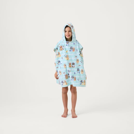 BBC Bluey Family Trip Multi Hooded Beach Towel