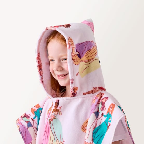Disney Princess Pink Hooded Beach Towel 