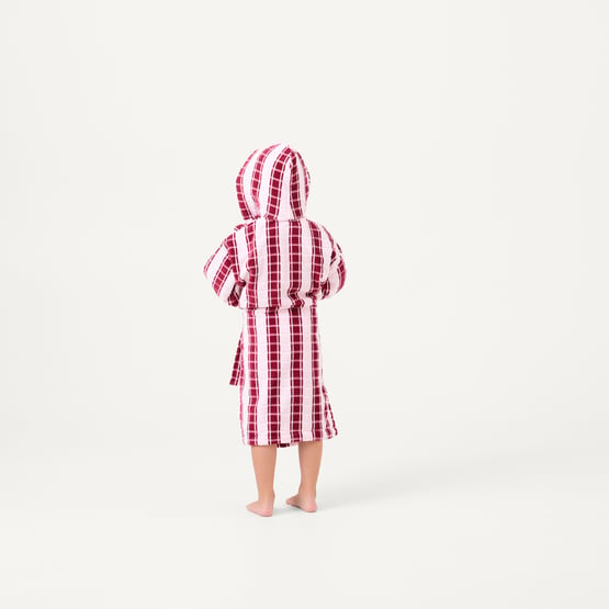 Kids Riley Berries Velour Stripe Bath Robe