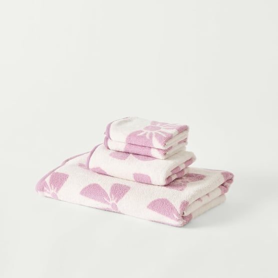 Bow Scallop Towel Range Dusty Lilac