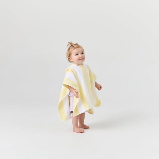 Yellow Stripe Beach Hooded Towel