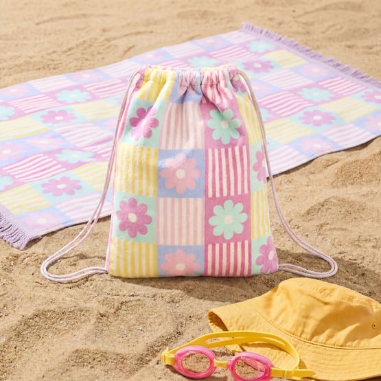 Daisy Check Multi Waterproof Beach Bag