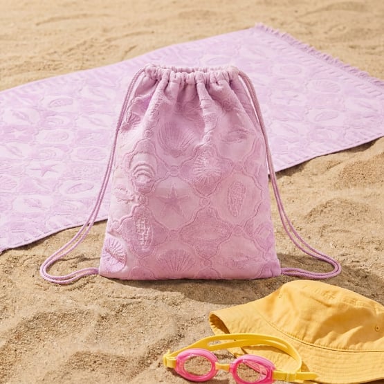 Hi-Low Beach Life Lilac Waterproof Beach Bag