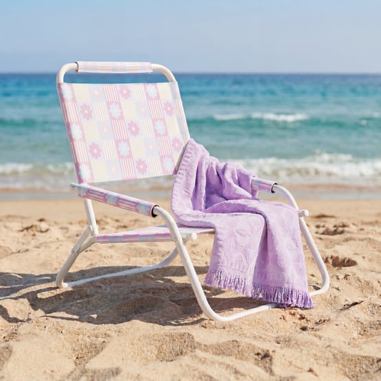 Daisy Check Multi Printed Beach Chair