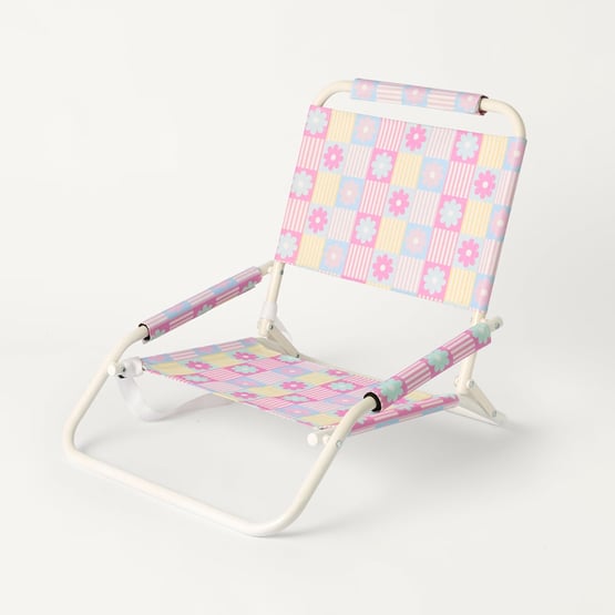 Daisy Check Multi Printed Beach Chair