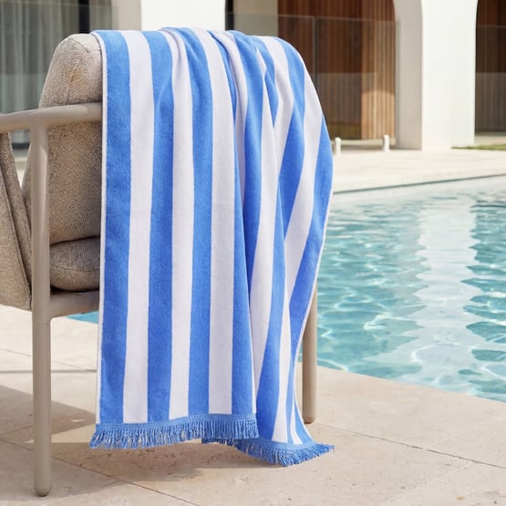 Blue Stripe Beach Towel