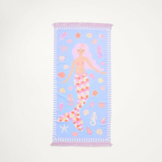 Mermaid Wonder Lilac Beach Towel