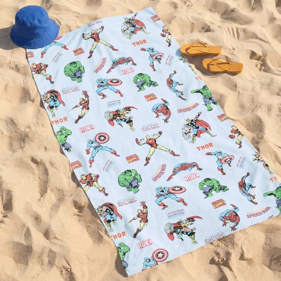 Marvel Comics Blue Beach Towel