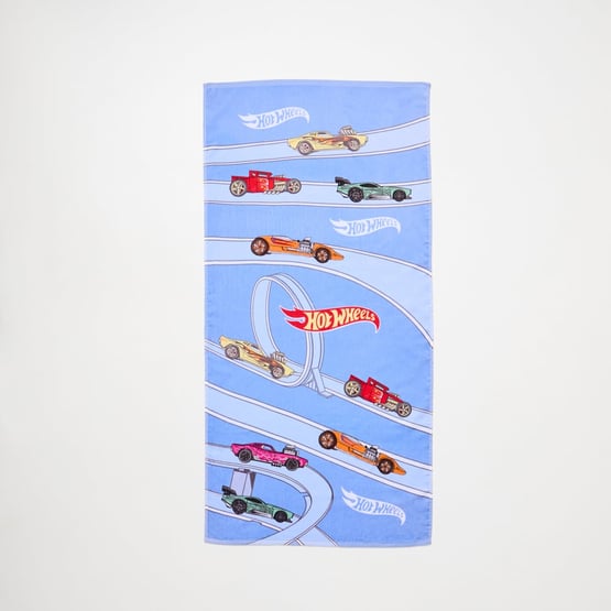 Mattel Hot Wheels Blue Beach Towel