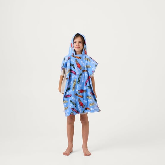 Mattel Hot Wheels Blue Beach Hooded Towel