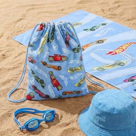 Mattel Hot Wheels Multi Waterproof Lined Beach Bag