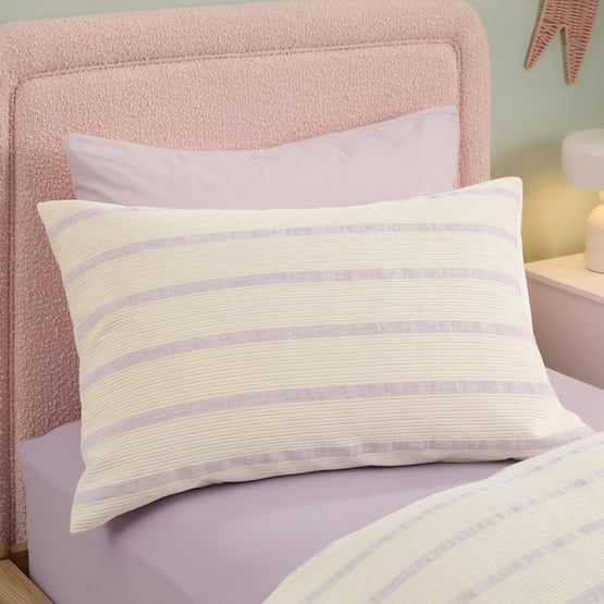 Violet Chenille Cream Quilted Quilt Cover Set