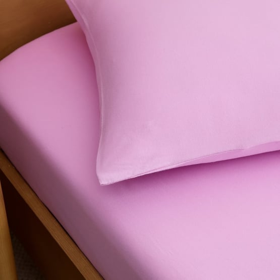 Organic Cotton Jersey Lilac Fitted Sheet Set