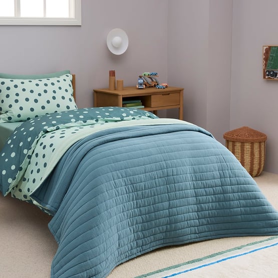 Sloane Sage Spot Coverlet