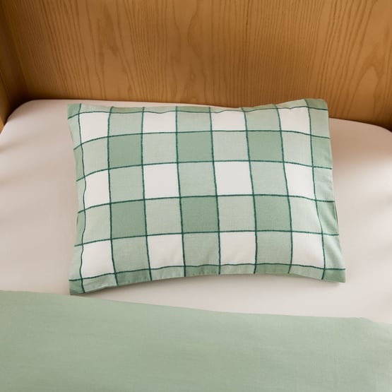 Carter Green Check Cot Quilt Cover Set 