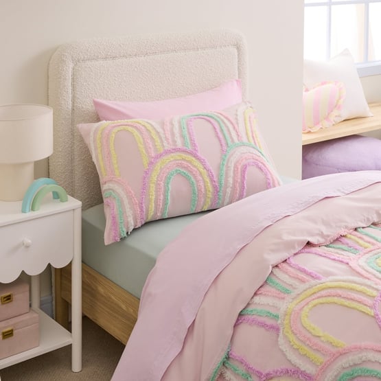 Ruby Tufted Rainbow Quilt Cover Set 
