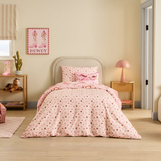 Stonewashed Western Wanderer Pale Pink Quilt Cover Set