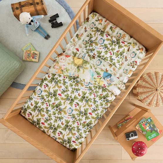 Fleur Harris Faraway Tree Sage Cot Quilt Cover Set