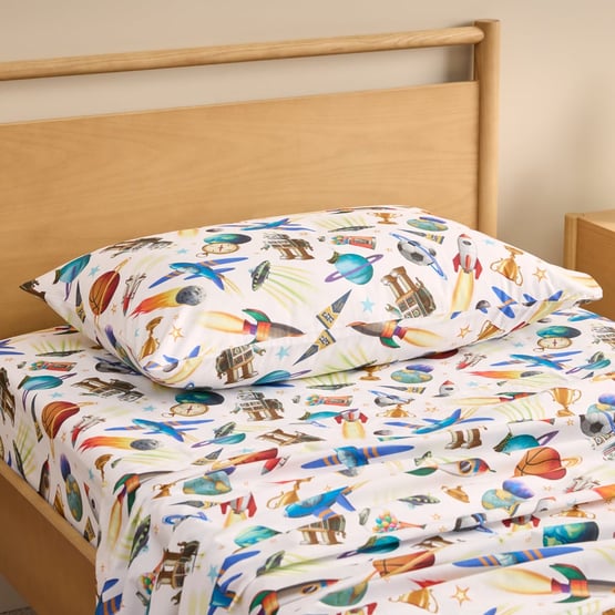 Fleur Harris Out Of This World White Sheet Set