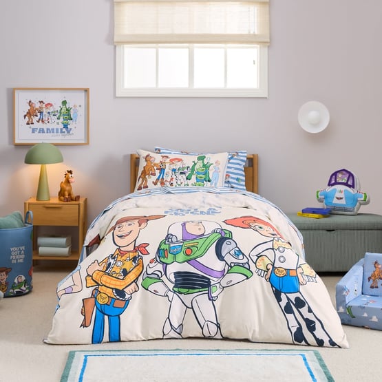 Disney Pixar Toy Story Kindness Club Natural Quilt Cover Set