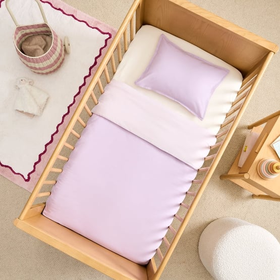 Stonewashed Orchid Pastel Cot Quilt Cover Set